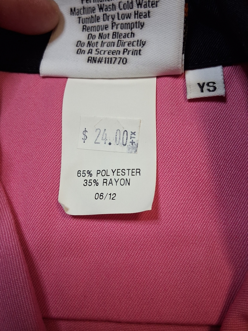 Pink Black Retro Bowling Shirt ~ Youth Small By Cruisin USA ~ Rockabilly & Rayon - Picture 4 of 6